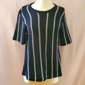 Theory knitted NWT navy EMMERIS top szL [8…